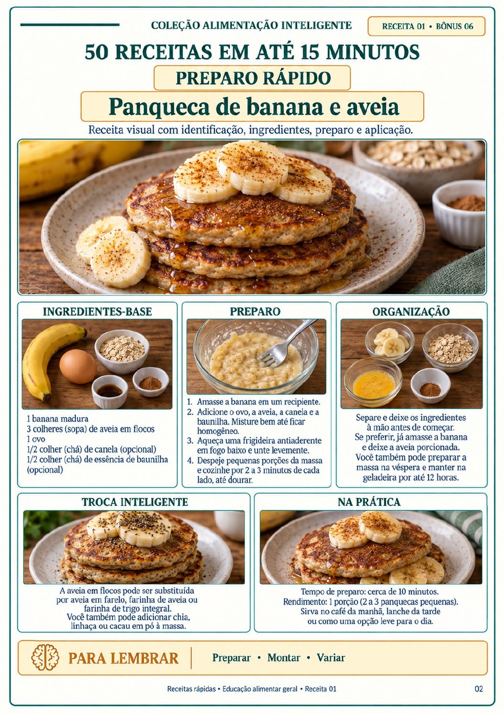 Página real do Bônus 06 — Panqueca de banana e aveia