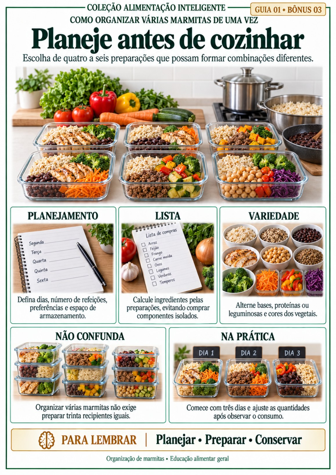 Página real do Bônus 03 — Planeje antes de cozinhar